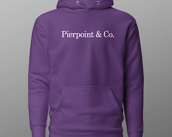 Bluza z kapturem Pierpoint & Co. Purple Premium Cotton Heritage z logo Industry TV Show – unisex