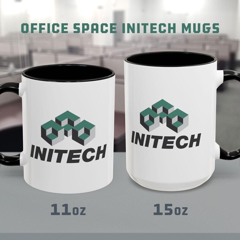 Initech Office Space Mug (black Handle) - Gift Movie Fictional Brand ...
