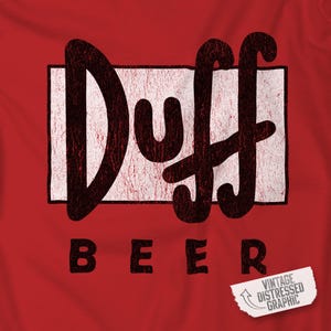 The Simpsons Duff Beer Vintage Logo T-Shirt - Soft Unisex Bella Canvas Homer Bart Lisa Marge Moe Springfield Duffman Fan Gift Tee