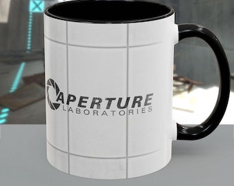 Portal Aperture Labs Panel Wall Logo Tasse