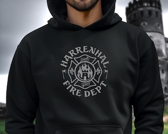 Bluza z kapturem Harrenhal Fire Dept z serialu Gra o Tron – zabawna, miękka, unisexowa bluza w stylu vintage