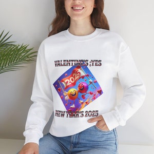 Valentine&#39;s Day Crewneck Sweatshirt, Gift for Him or Her, Love Sweater, Birthday Present, Unique Romantic Jumper