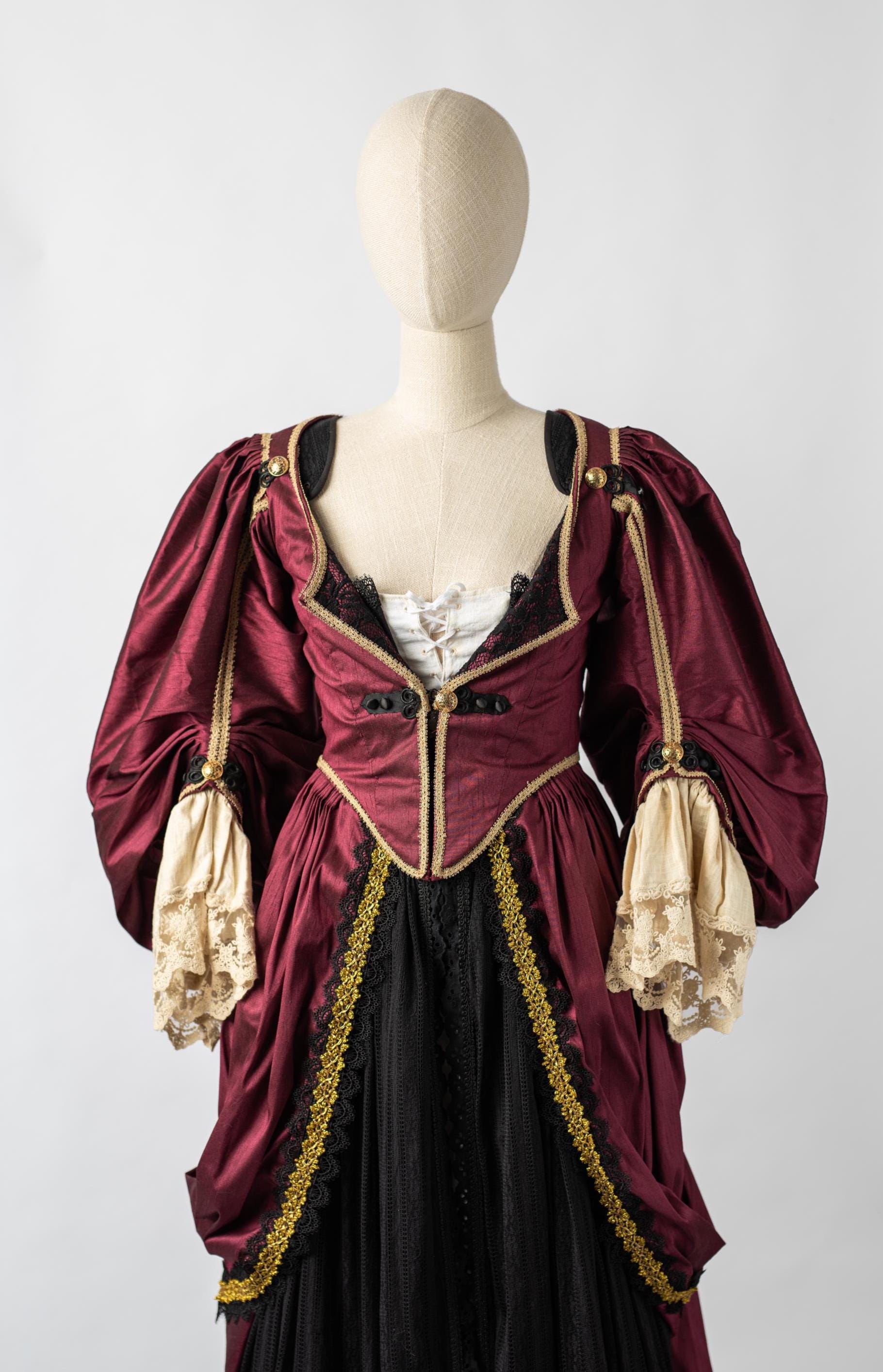 Elizabeth Swann Inspired Red Gown Pirates LARP Cosplay Costume - Etsy Denmark Elizabeth Swann Inspired Red Gown Pirates LARP Cosplay Costume - Etsy Denmark