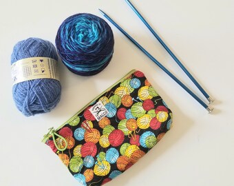 Notions Pouch  - Handy for knitting and sewing notions and projects