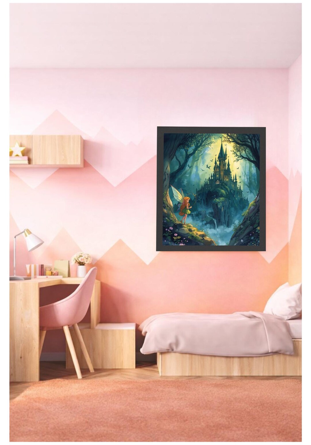 Kids Fairy Castle Wall Art Printable Wall Décor Instant Download - Etsy