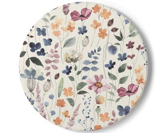 Posavasos de cerámica floral, posavasos botánicos, elegante decoración para el hogar