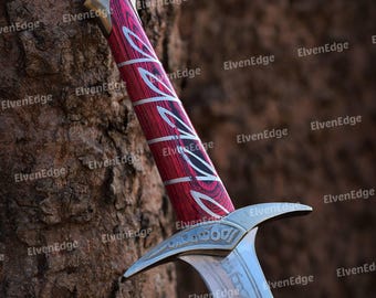 Handcrafted Steel Display Sword Collectible Fantasy Decor Perfect Christmas Gift for him- Unique Holiday Gift Idea