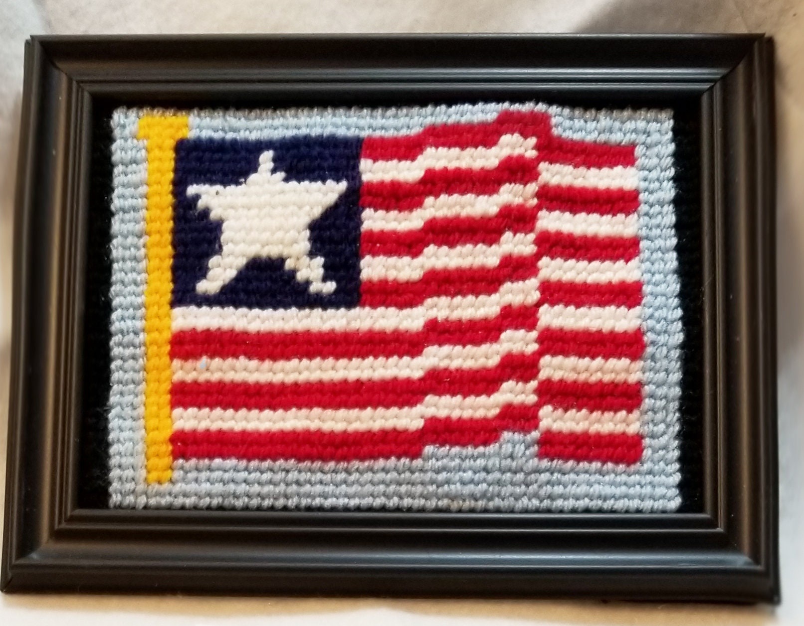 American Flag Easy Quick Fun Needlepoint Kit for Beginners Etsy
