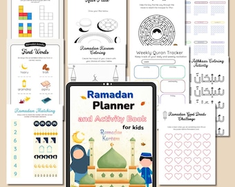 Ramadan Planner Kids, Islamic Activity Book, Daily Muslim Planner Digital, Quran Reading Fasting Salat Tracker Ramadan Plan, Ramadan Journal