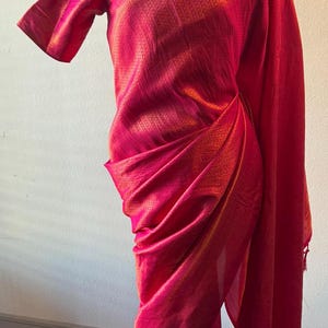 Semi Soft Silk Saree with Stitched blouse / Party Wear/Festival Collection/ blouse size - 40 (alterable)/with fall pico