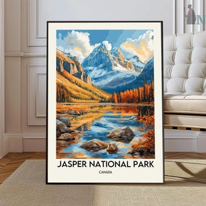 Jasper Nationalpark Poster, Jasper Nationalpark Kunst, Kanadische Reise Kunst, Botanisches Dekor, Toronto Druck, Kanada Geschenk