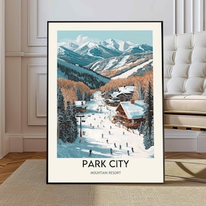 Park City Print, Park City Wandkunst, Park City Poster, Park City Foto, Park City Poster Druck, Park City Reiseposter, Park City Utah