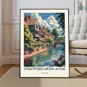 Stratford-upon-Avon-reisposter, Stratford-upon-Avon-muurkunst, Stratford-upon-Avon-posterafdruk, Stratford-foto, Stratford-decor