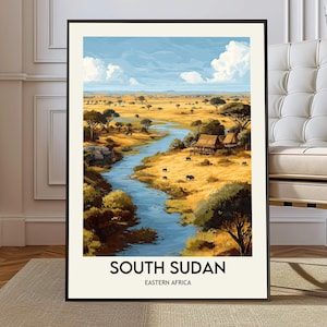 Póster de Sudán del Sur, Arte mural de Sudán del Sur, Impresión de Sudán del Sur, Foto de Sudán del Sur, Impresión de póster de Sudán del Sur, Póster de Juba, Sudán del Sur