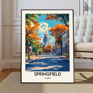 Springfield Illinois Poster, Springfield Illinois Wall Art, Springfield Illinois Print, Springfield Illinois Photo, Springfield Illinois