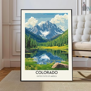 Carte du Colorado, impression de carte du Colorado, carte personnalisée du Colorado, art mural Colorado, affiche de voyage Colorado, affiche Colorado, Denver Colorado