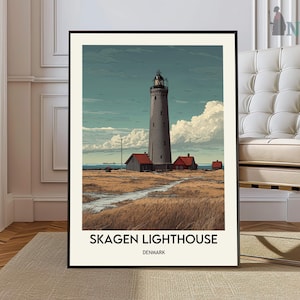 Skagen Lighthouse poster, Skagen Lighthouse Wall Art, Skagen Lighthouse Print, Skagen Lighthouse Photo, Skagen Lighthouse Det Grå Fyr