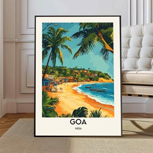 Goa Indien Reisedruck | Goa Wand Dekor Goa Poster Indien Reise Drucke Goa Kunstdruck Goa Illustration Goa Wand Kunst Indien Print