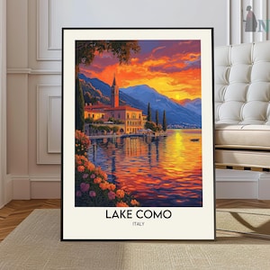 Lake Como Poster, Italy Art, Italy Poster, Italy Gift, Italy Print, Italy Wall Art, Italy Travel Poster, Lake Como Print, Lake Como Art
