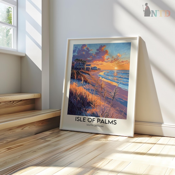 Isle of Palms Print: Charleston SC Coastal Wall Art - Etsy