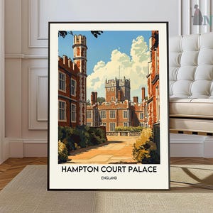 Hampton Court Print, Hampton Court Wall Art, Hampton Court Poster, Hampton Court Photo, Hampton Court Poster Print, Hampton Court UK