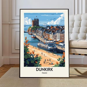 Póster de Dunkerque, póster de Dunkerque, arte mural de Dunkerque, impresión de Dunkerque, foto de Dunkerque, impresión de póster de Dunkerque, impresión de viaje de Dunkerque, Dunkerque, Francia
