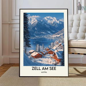 Zell am See Travel Poster, Zell am See Wall Art, Zell am See Poster Print, Zell am See Photo, Zell am See Decor, Austria