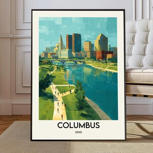 Columbus Wall Art, Columbus Poster, Columbus Print, Columbus Photography, Columbus Decor, Columbus Travel Art, Columbus city Ohio