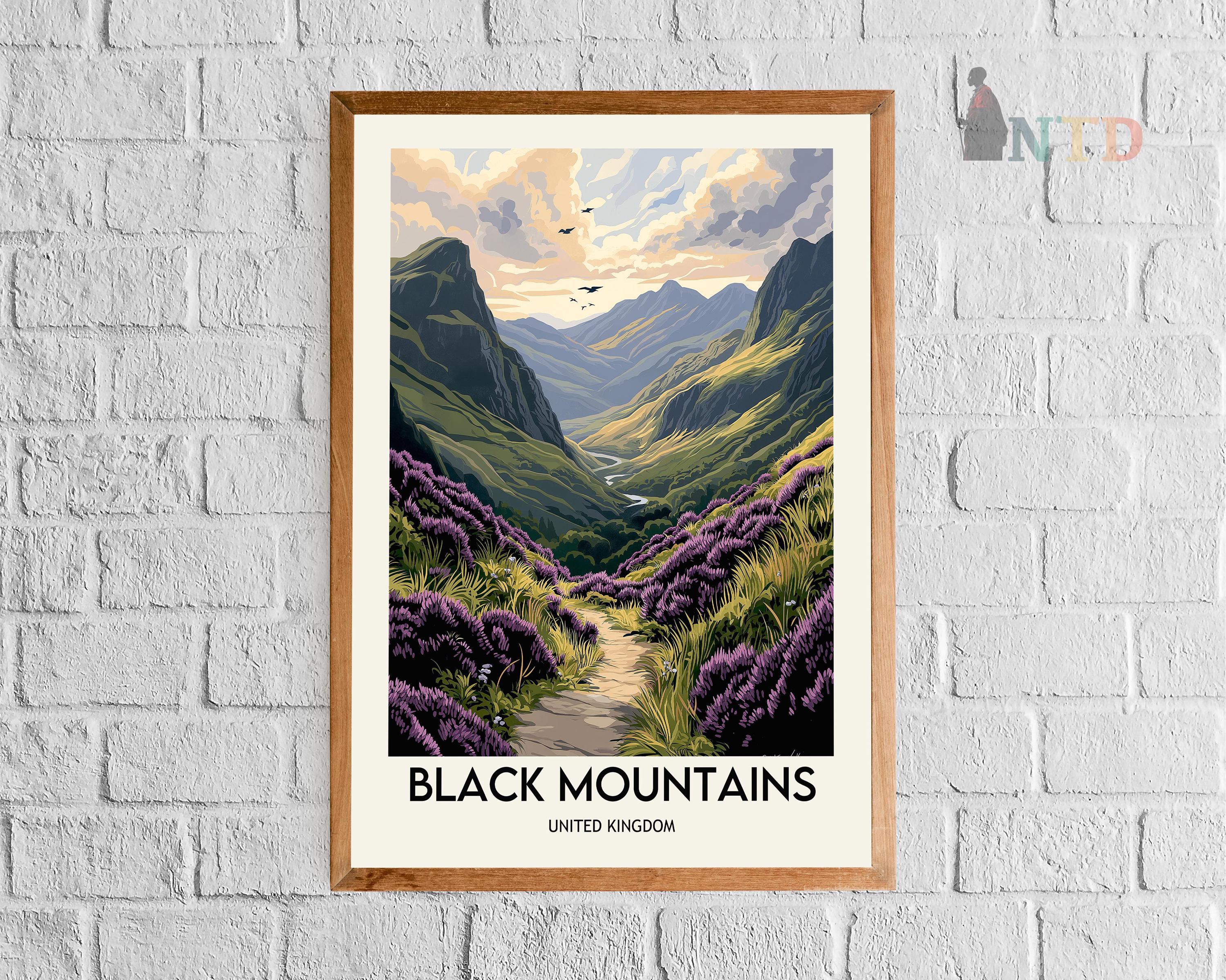 Black Mountain Poster, Black Mountain Wall Art, Black Mountain