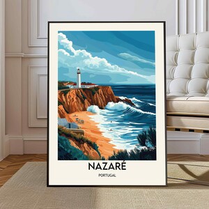 Nazaré poster, Nazaré Wall Art, Nazaré Print, Nazaré Photo, Nazaré Poster Print, Nazaré Travel Poster, Nazaré Portugal, Nazaré Canyon print