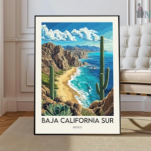 Baja California Print | Baja California Wall Art | Baja California Digital Print | Los Cabos Baja | Digital Wall Decor | Mexico Travel Art |