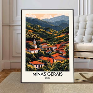 Minas Gerais Druck, Minas Gerais Poster, Minas Gerais Wandkunst, Minas Gerais Reise, Minas Gerais Kunstdruck, Minas Gerais, Brasilien Druck