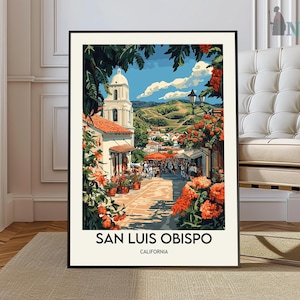 San Luis Obispo poster, San Luis Obispo Wall Art, San Luis Obispo Print, San Luis Obispo Photo, San Luis Obispo California, Paso Robles
