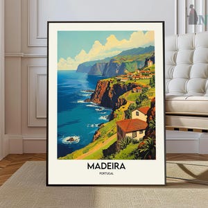 Madeira Travel Print Madeira Wall Decor Portugal Madeira Art Madeira Wall Art Portugal Poster Gift Madeira Wall Poster Madeira Gift Poster