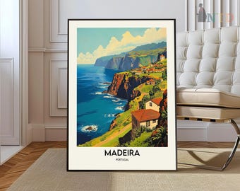 マデイラ トラベル プリント マデイラの壁の装飾 ポルトガル マデイラ アート マデイラ ウォール アート ポルトガル ポスター ギフト マデイラ ウォール ポスター マデイラ ギフト ポスター
