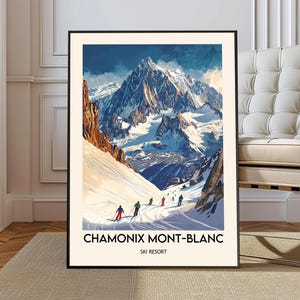 Chamonix SkiResort Poster, Chamonix SkiResort Wandkunst, Chamonix SkiResort Druck, Chamonix SkiResort Foto, Aiguille du Midi Plakat