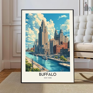 Buffalo Print, Buffalo Poster, Buffalo Wall Art, Buffalo Travel, Buffalo art print, Buffalo artwork, Buffalo Photo, Buffalo New York Print