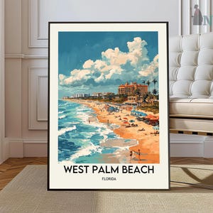 West Palm Beach Travel Poster, West Palm Beach Wall Art, West Palm Beach Poster Print, West Palm Beach Photo, West Palm Florida poster
