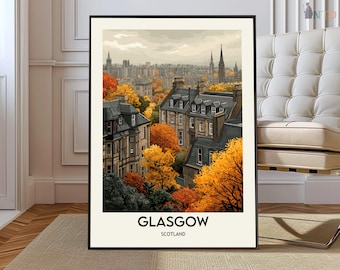 Glasgow Print, Glasgow Poster, Glasgow Wall Art, Glasgow Art Print, Glasgow Photo, Glasgow Photography, Glasgow Scotland Print