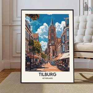 Tilburg Poster, Tilburg Wandkunst, Tilburg Druck, Tilburg Foto, Tilburg Dekor, Tilburg Stadt, Tilburg Geschenk, Tilburg Karte, Tilburg Niederlande
