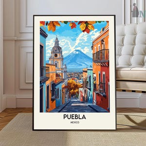 Impressão de Puebla, Arte de parede de Puebla, Pôster de Puebla, Foto de Puebla, Impressão de pôster de Puebla, Pôster de viagem de Puebla, Puebla México