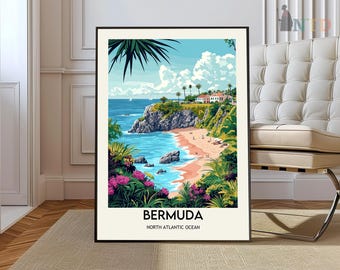 Bermuda poster, Bermuda Wall Art, Bermuda Print, Bermuda Photo, Bermuda Poster Print, Bermuda Travel, Bermuda city, Bermuda map