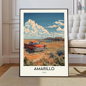 Amarillo Print, Amarillo Wall Art, Amarillo Poster, Amarillo Photo, Amarillo Poster Print, Amarillo Travel Poster, Amarillo Texas, Route 66