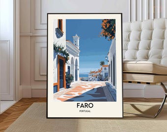 Faro poster, Faro Wall Art, Faro Print, Faro Photo, Faro Poster Print, Faro Travel Poster, Faro Algarve, Algarve poster, Portugal print