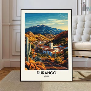 Durango Map, Durango Map Print, Durango Personalized Map, Durango Wall Art, Durango Travel Poster, Durango poster, Durango Mexico