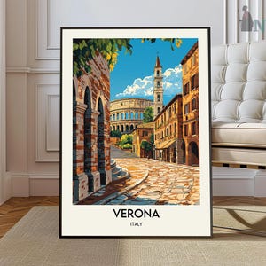 Verona Print, Verona Wall Art, Verona Poster, Verona Photo, Verona Poster Print, Verona  Travel Poster, Verona Italy, Verona Map