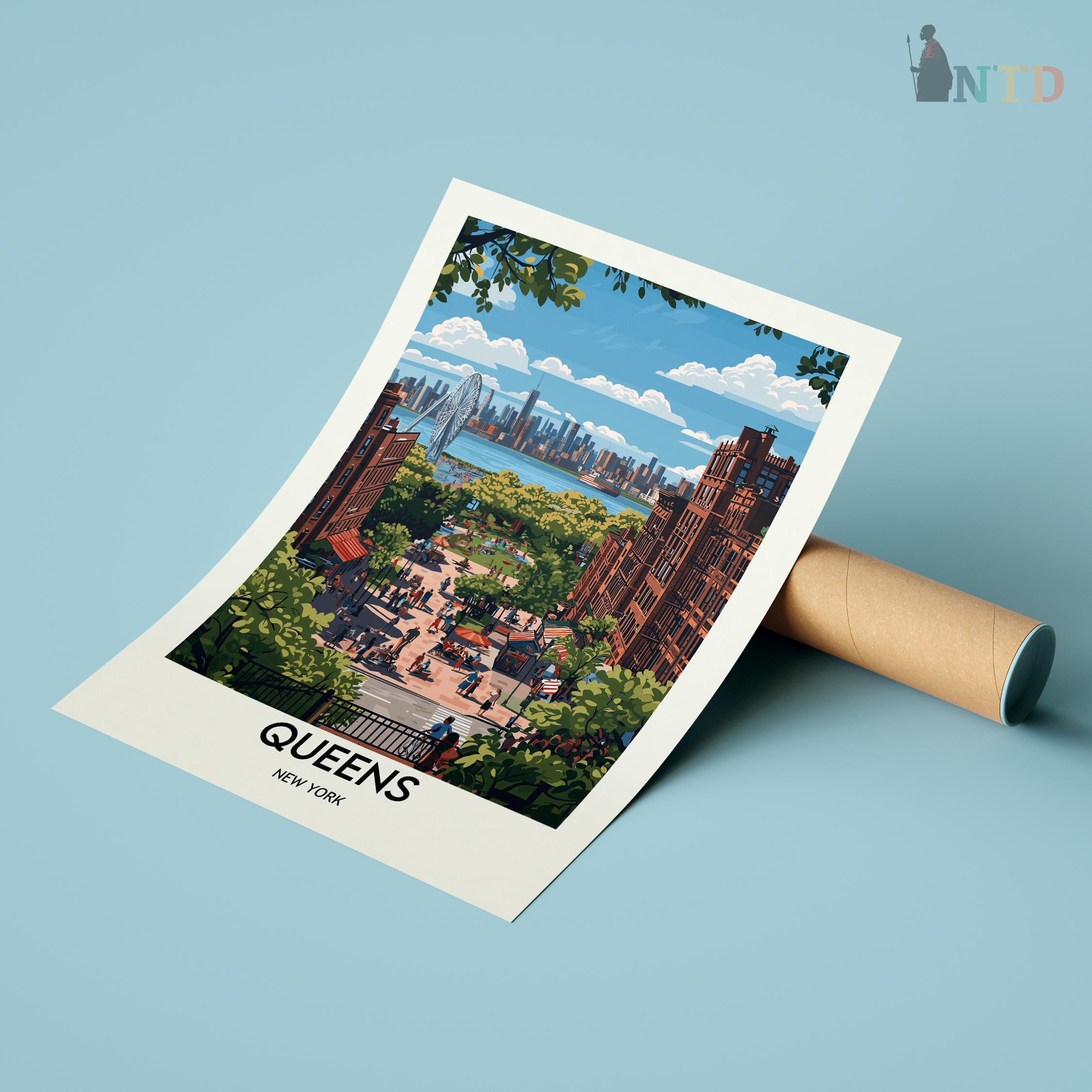 Queens Poster, Queens Print, Queens Wall Art, Queens Art Print