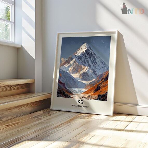 K2 Mountain Print: Pakistan-china Border, Climber's Wall Art - Etsy