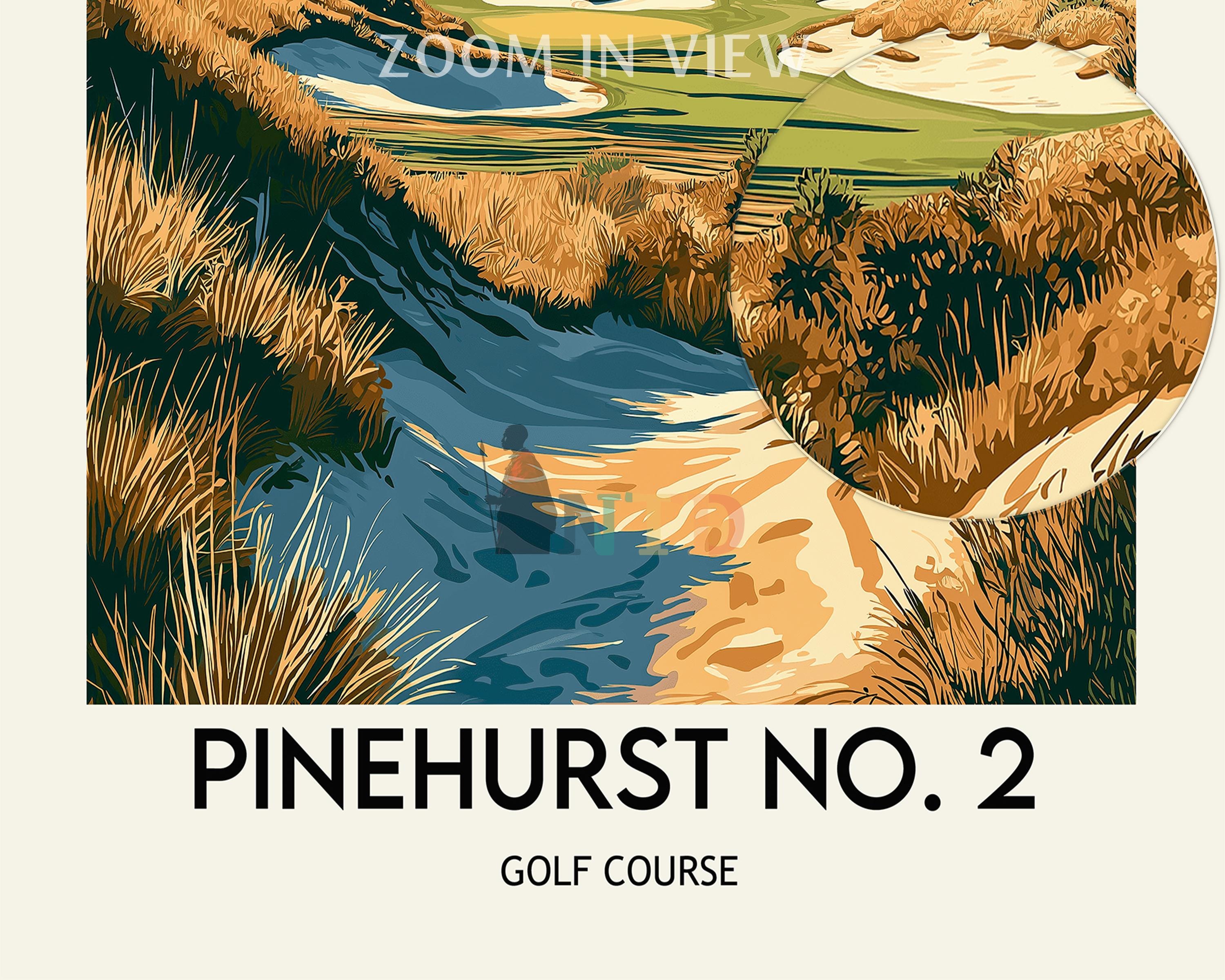 Pinehurst No. 2 Poster, Pinehurst No. 2 Wall Art, Pinehurst No. 2