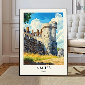 Nantes Druck, Nantes Wandkunst, Nantes Poster, Nantes Foto, Nantes Poster Druck, Nantes Reiseplakat, Nantes Frankreich, Loire Plakat